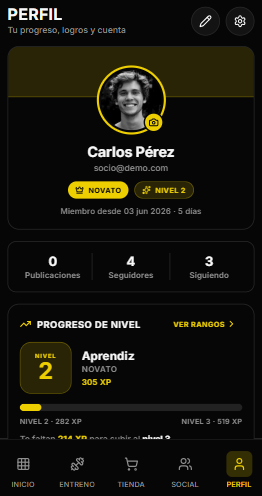 Perfil y progreso
